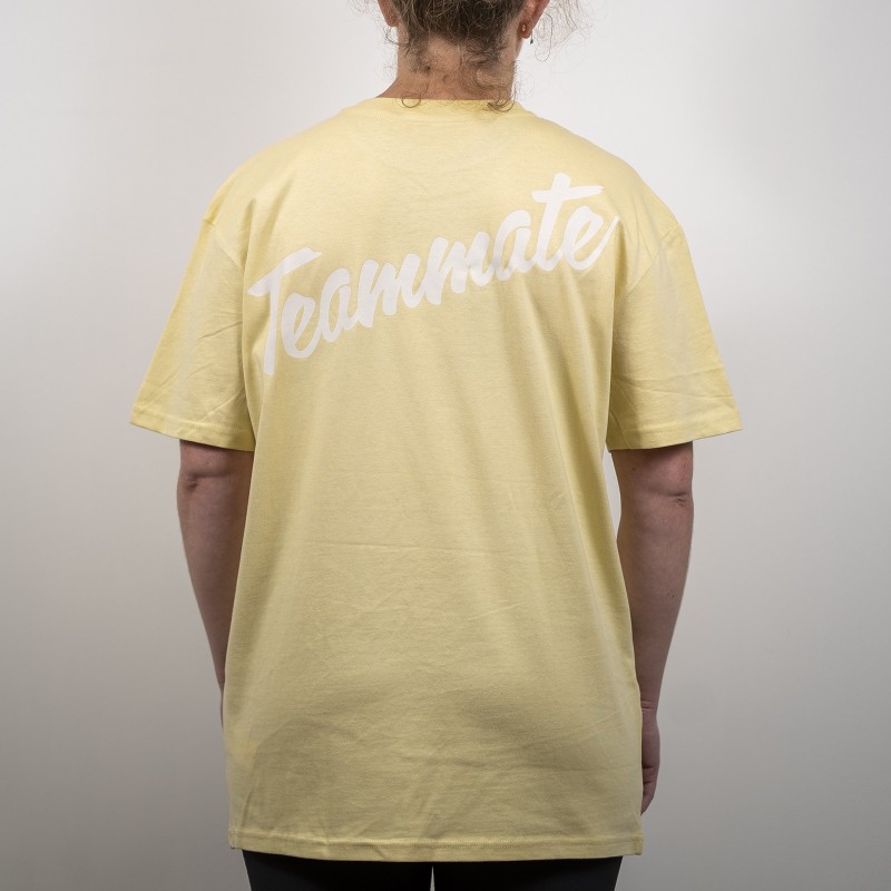 T-shirt Oversize Solide Unisex Jaune Pastel