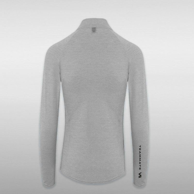 Haut Manche longue Zippé Technic Heather Gray Homme