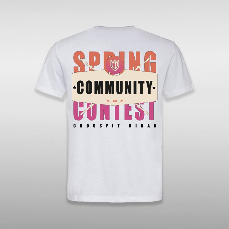 T-shirt Blanc Unisex Spring Contest Community Dinan